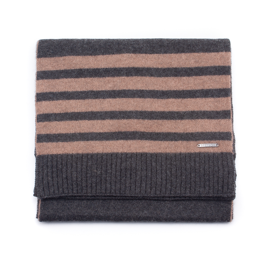 Шарф Stetson - Scarf Cashmere Stripes (grey beige)