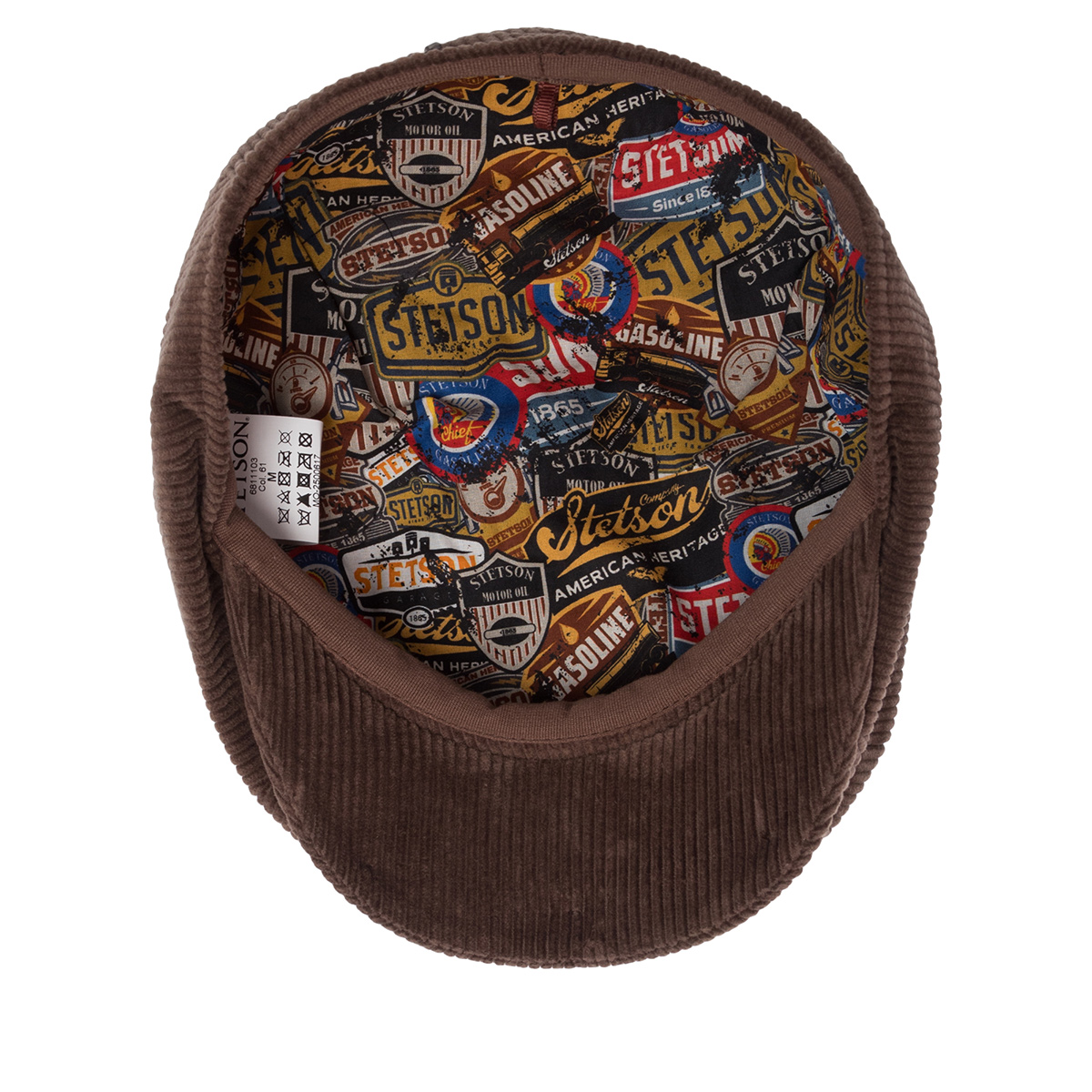 Кепка Stetson - 8-Panel Cap Corduroy Garage Theme (brown)