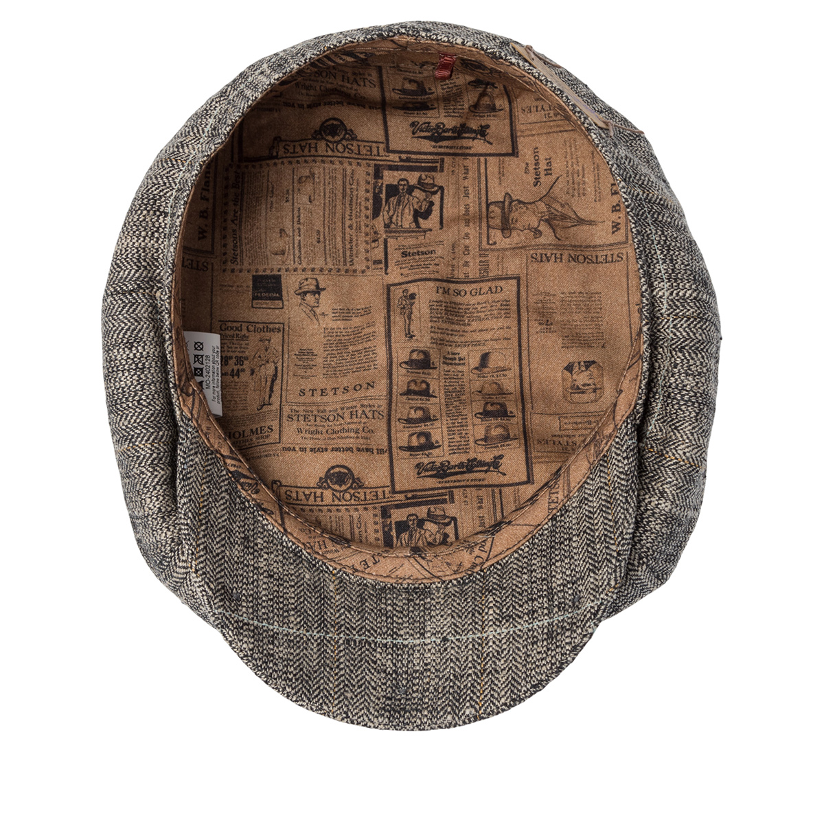 Кепка Stetson - 8-Panel Cap Silk/Linen Hereringbone (grey)