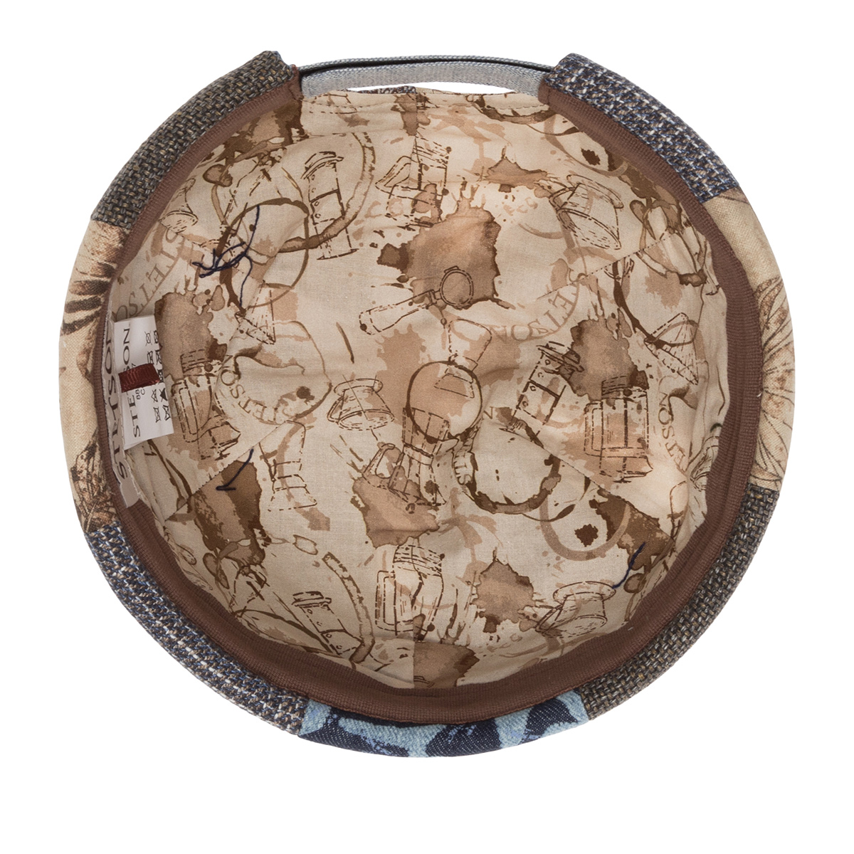 Докерка Stetson - Шапка STETSON арт. 8823907 DOCKER PATCHWORK BARISTA (коричневый / синий) {62}