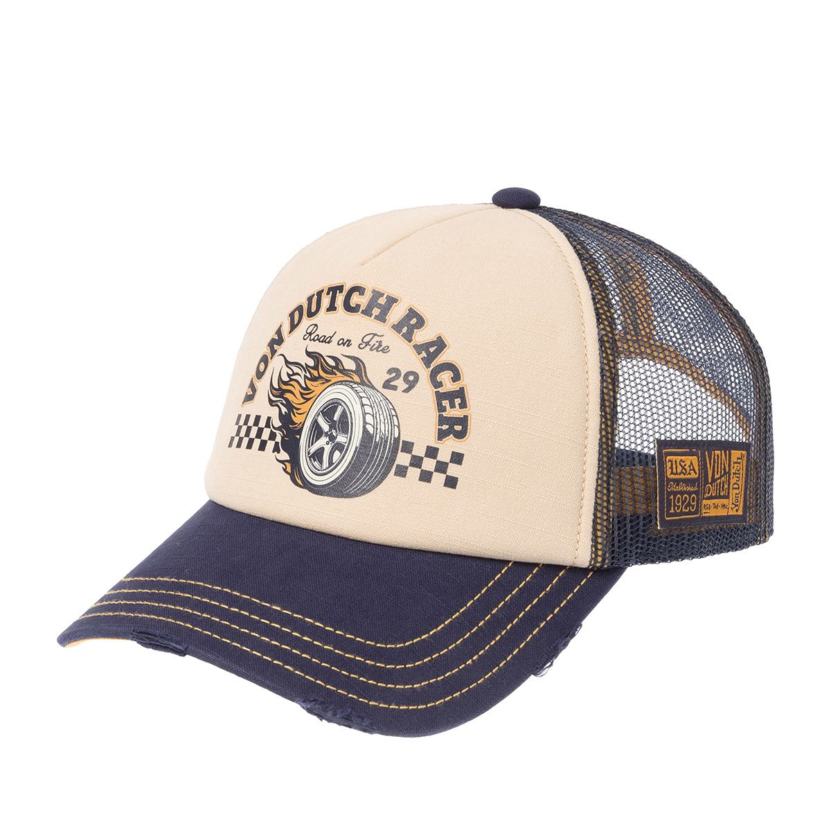 Бейсболка Von Dutch - VD/1/CT/CREW/32 (ivory)