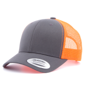 Бейсболка Flexfit - 6606T (charcoal/neon orange)