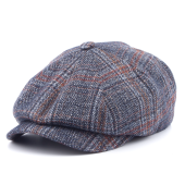 Кепка Lierys - 8-Panel Wool Linen Flat Cap (grey/brown)