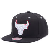 Бейсболка Mitchell & Ness - Chicago Bulls White Popz Snapback