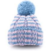 Шапка Stetson - Beanie Stripes W/Pompom Stetson Freestyle (blue/rose)