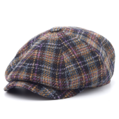 Кепка Stetson - Hatteras Check Harris Tweed (navy/yellow)