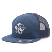 Бейсболка Capandcap Bros - Bad Cat Denim Trucker (navy)