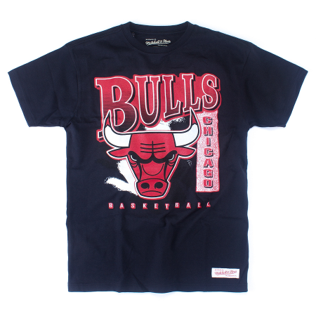 Official New Era NBA Drip Logo Chicago Bulls Black Tee B9222_534