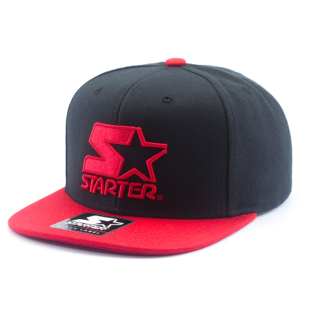 Бейсболка Starter Black Label Icon Logo 2 Tone Snapback (black/red ...
