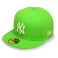 Бейсболка New Era - New York Yankees Basic (lime/white) 59FIFTY