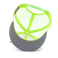 Бейсболка Flexfit - 6606T (charcoal/neon green)