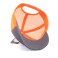 Бейсболка Flexfit - 6606T (charcoal/neon orange)