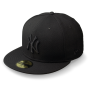 Бейсболка New Era - New York Yankees Black on Black 59FIFTY