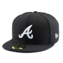 Бейсболка New Era - Atlanta Braves Basic (black/white) 59FIFTY