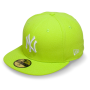 Бейсболка New Era - New York Yankees Basic (cyber green/white) 59FIFTY