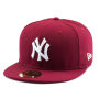 Бейсболка New Era - New York Yankees Basic (cardinal/white) 59FIFTY