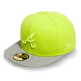 Бейсболка New Era - Atlanta Braves Pop Tonal (cyber green/grey) 59FIFTY