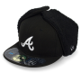 Бейсболка-Ушанка New Era - Atlanta Braves DWR Basic Dog Ear (black/white) 59FIFTY