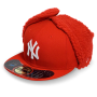 Бейсболка-Ушанка New Era - New York Yankees DWR Basic Dog Ear (scarlet/white) 59FIFTY