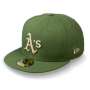 Бейсболка New Era - Oakland Athletics Basic (rifle green/british khaki) 59FIFTY
