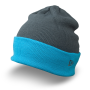 Шапка New Era - Two Bar Knit (dark grey/vice blue)