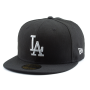 Бейсболка New Era - Los Angeles Dodgers Basic (black/grey) 59FIFTY