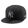 Бейсболка New Era - New York Yankees Basic (black/storm grey) 59FIFTY