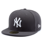 Бейсболка New Era - New York Yankees Basic (graphite/white) 59FIFTY