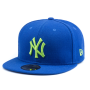Бейсболка New Era - New York Yankees Basic (bright royal/lime) 59FIFTY