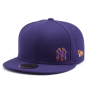 Бейсболка New Era - New York Yankees Stitch Out (purple/orange) 59FIFTY
