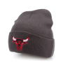 Шапка Mitchell & Ness - Chicago Bulls Team Logo Cuff Knit (charcoal)