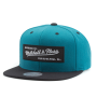 Бейсболка Mitchell & Ness - Box Logo Snapback (teal green/black)