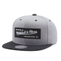 Бейсболка Mitchell & Ness - Box Logo Snapback (Grey/black)