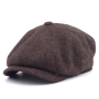 Кепка Lierys - 8-Panel Wool Flat Cap (dark brown)