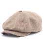 Кепка Lierys - 8-Panel Linen Herringbone Flat Cap (light-brown)