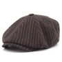 Кепка Stetson - 8-Panel Cap Woolen Stripe (dark brown/beige)